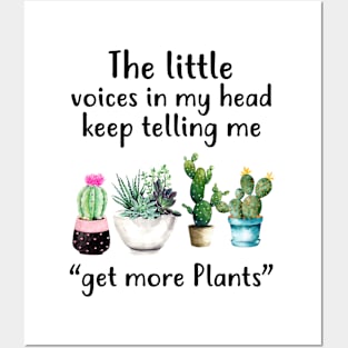 The title get more plants Posters and Art